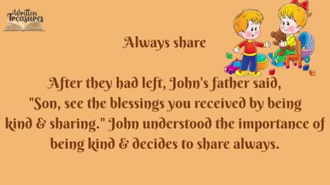 Short Stories | Moral Stories | #sharing | short story for kids in english | Sharing is Caring