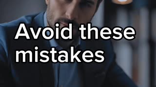 Avoid these mistakes as and entrepreneur