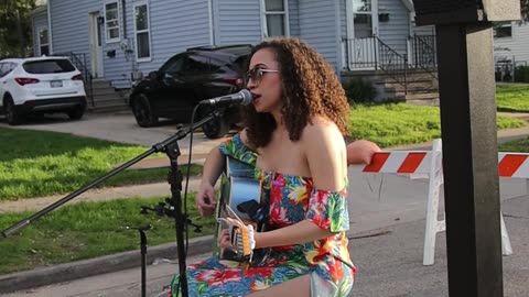 Rosanna Williams sings Imagine Dragons song Radioactive at Tipsy Taco & Tequila Bar.