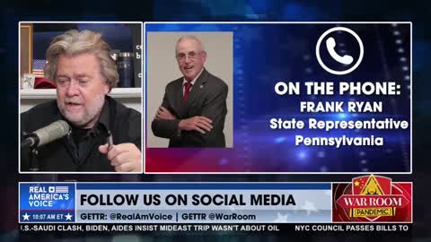 State Rep. Frank Ryan (R-PA) Joins War Room to Discuss Unverified Voters Receiving Ballots