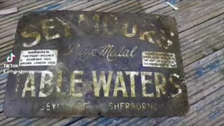 Vintage Enamel Sign Found Magnet Fishing