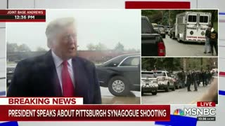 Trump asked about gun control after Pittsburgh synagogue shooting