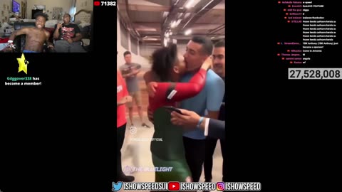 Ishowspeed reacte video Ronaldo kiss