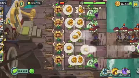 Plants vs Zombies 2 Pirate Seas - Day 21