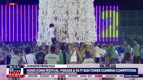 WATCH_ Hong Kong Cheung Chau Bun Festival scramble _ LiveNOW from FOX