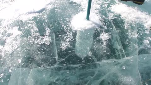 Ice on Baikal Lake