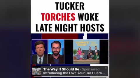 Tucker Carlson destroys woke late night shows