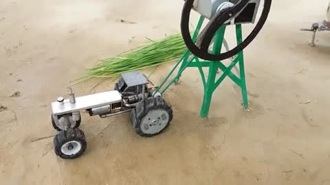 diy tractor chaff cutter machine science project --