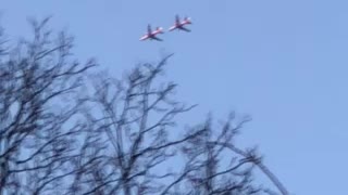 Large Aircraft Tailgating Each Other