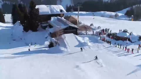 snow flying bike