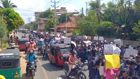 Sri Lanka - Protest underway in Jaffna, Sri Lankan and Tamil