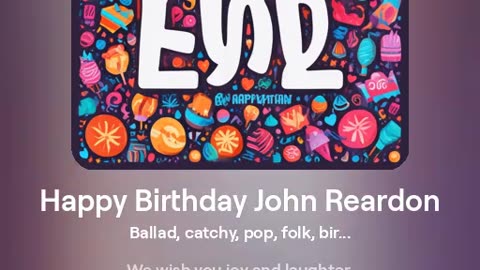 Happy Birthday John Reardon