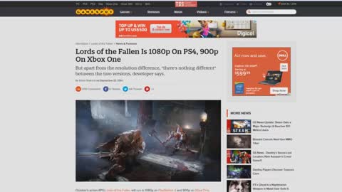 Lords of the Fallen Is 900p On Xbox One & 1080p On PS4