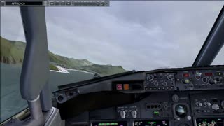 ✈😜FSX Boeing 736 Landing at Dutch Harbor... Crash into another plane ouch!!!!!