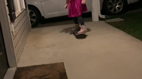 Teaching my Daughter to skateboard