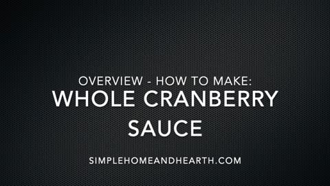 How To Make Fresh Whole Cranberry Sauce