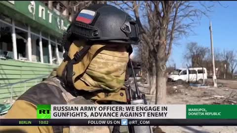 Russian forces advancing on Ukrainian Nazi Azov in Mariupol