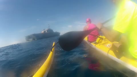 Sunday workout with a navy ship USS Coronado LCS-4