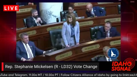 Rep. Mickelsen SWITCHES her vote after being only 1 of 2 Republicans to vote against bill