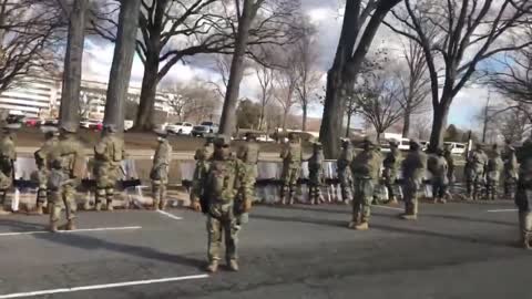 National Guardsmen Turn Their Back on President Biden.