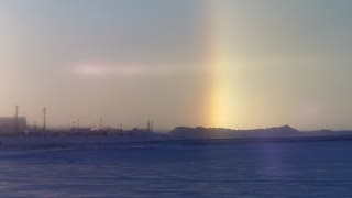 Sun halo on Yamal Russia