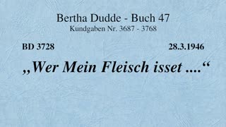 BD 3728 - "WER MEIN FLEISCH ISSET...."