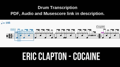 Eric Clapton - Cocaine - Drum Transcription