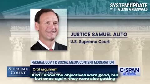 Justice Alito: "The government is treating social media platforms like their subordinates."