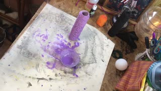 Starting a candle from a pain roller part 1