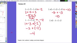 Algebra 1B: Basic Skills + Operations with Integers