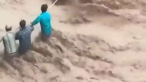 Good Samaritans rescue driver trapped in car during flood ,Shorts