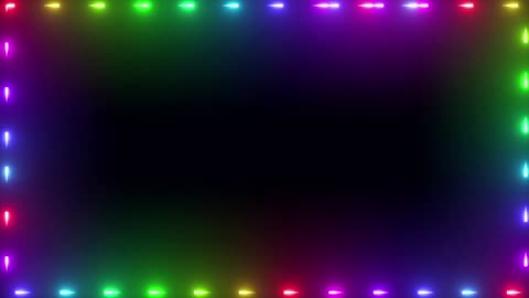 Animated Video Background - Saber Lighting Frame for Edits - Party Lig