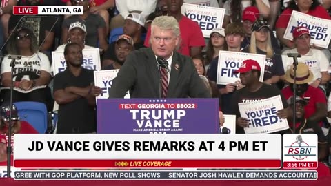 Rep. Mike Collins Takes the Stage at President Trump Rally in Atlanta - 8/3/24