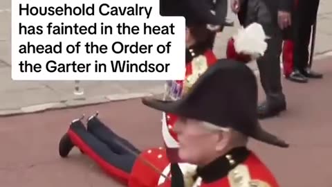Soldier faints at Windsor Castle