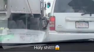 Driver Tried To Force His Way Past Truck Driver Who Wasn't Having It