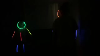 Glow-stick stick-figure Dance Party