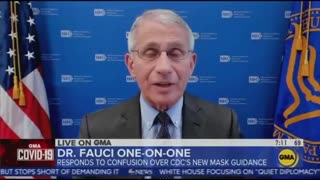 Fauci Admits Wearing Mask was Theater One Month After Saying Masks are Not Theater