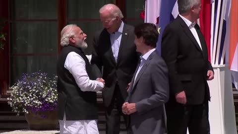 PM Mudi With Jeo Biden And Pm Trudeau of Canada