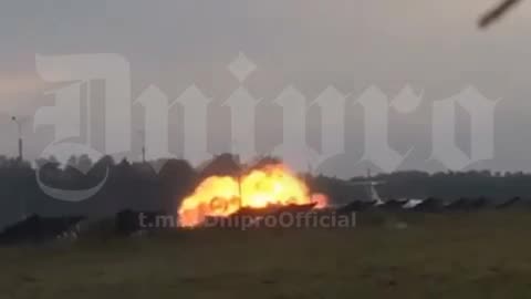 Incredible Video of Russian AAA Firing at Ukrainian Drone that Smashes into Airfield