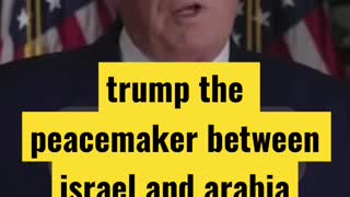 Trump the peacemaker between israel and arabia