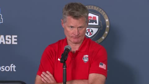 Steve Kerr Reacts to USA Basketball's Win Over South Sudan _ July 20, 2024