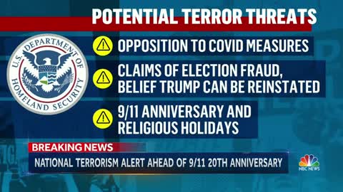 Biden DHS Announces New Terror Threats: Opposition to Covid Measures and Claims of Election Fraud