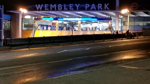 A Hyper Time Lapse Video of a Busy Road Near Wembley Park.