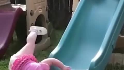 Baby funny video playing