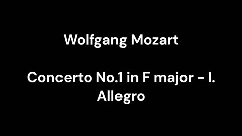 Concerto No.1 in F major - I. Allegro