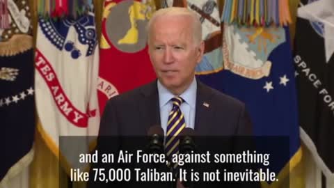 Reporter to Biden: “Is Taliban takeover inevitable?”