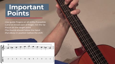 Tech Tip How to Play Shifts on the Classical Guitar Video #2: The Details