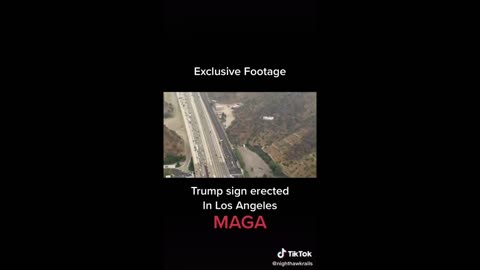 Exclusive Footage Of Trump Sign Erected In Los Angeles