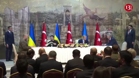 Footage from the meeting between Erdogan and Zelenskiy who is on a visit in Turkey