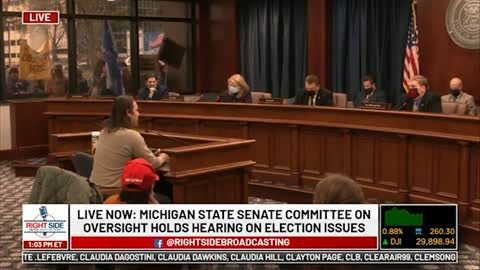 Witness #18 testifies at Michigan House Oversight Committee hearing on 2020 Election. Dec. 2, 2020.